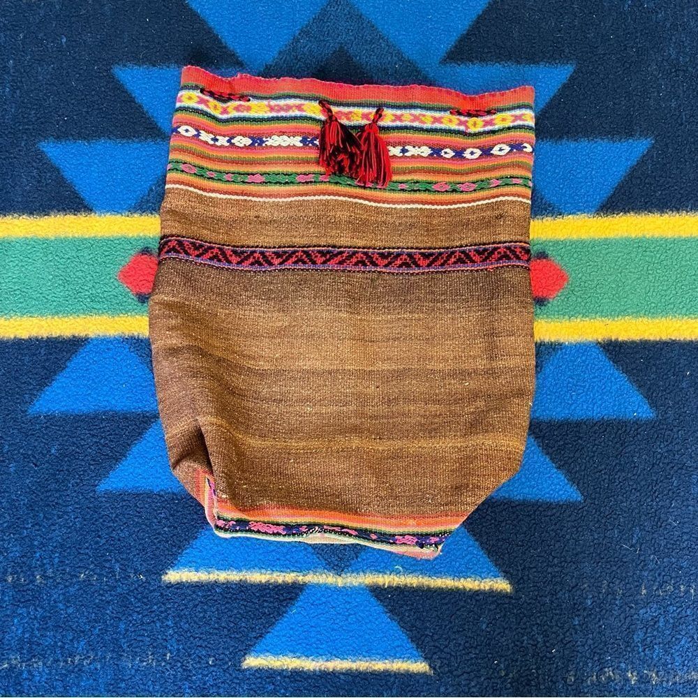 Handwoven Wool Backpack / Bag - Picture 2 of 3